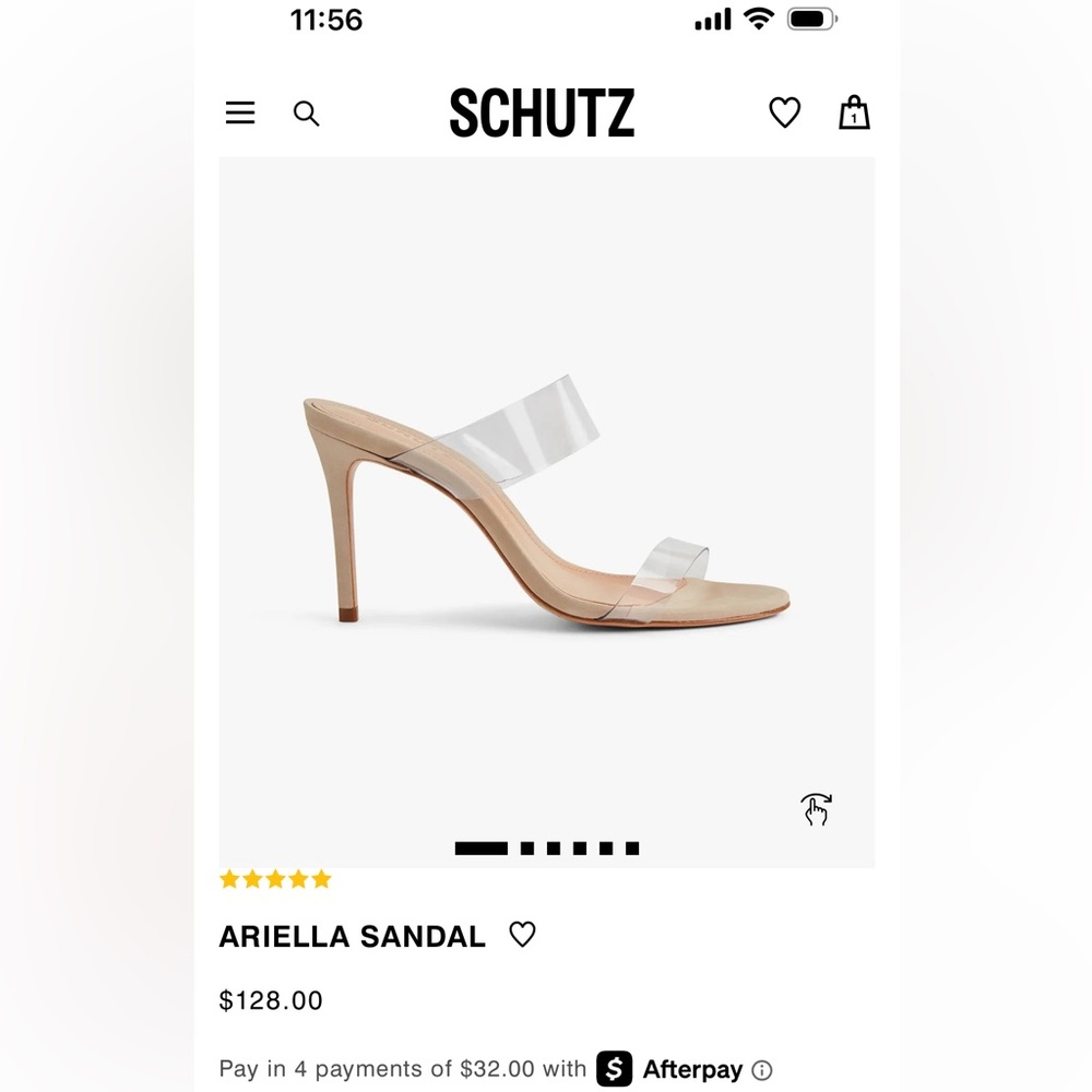 SCHUTZ Ariella Sandals - Clear and Beige